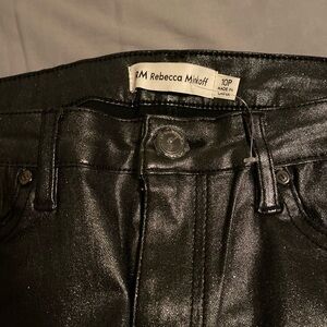 Rebecca Minkoff Shiny Black Men Jeans